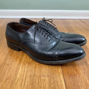 Allen Edmonds Fifth Avenue Leather Oxford Shoes Lace Up Cap Toe Mens 11C Black